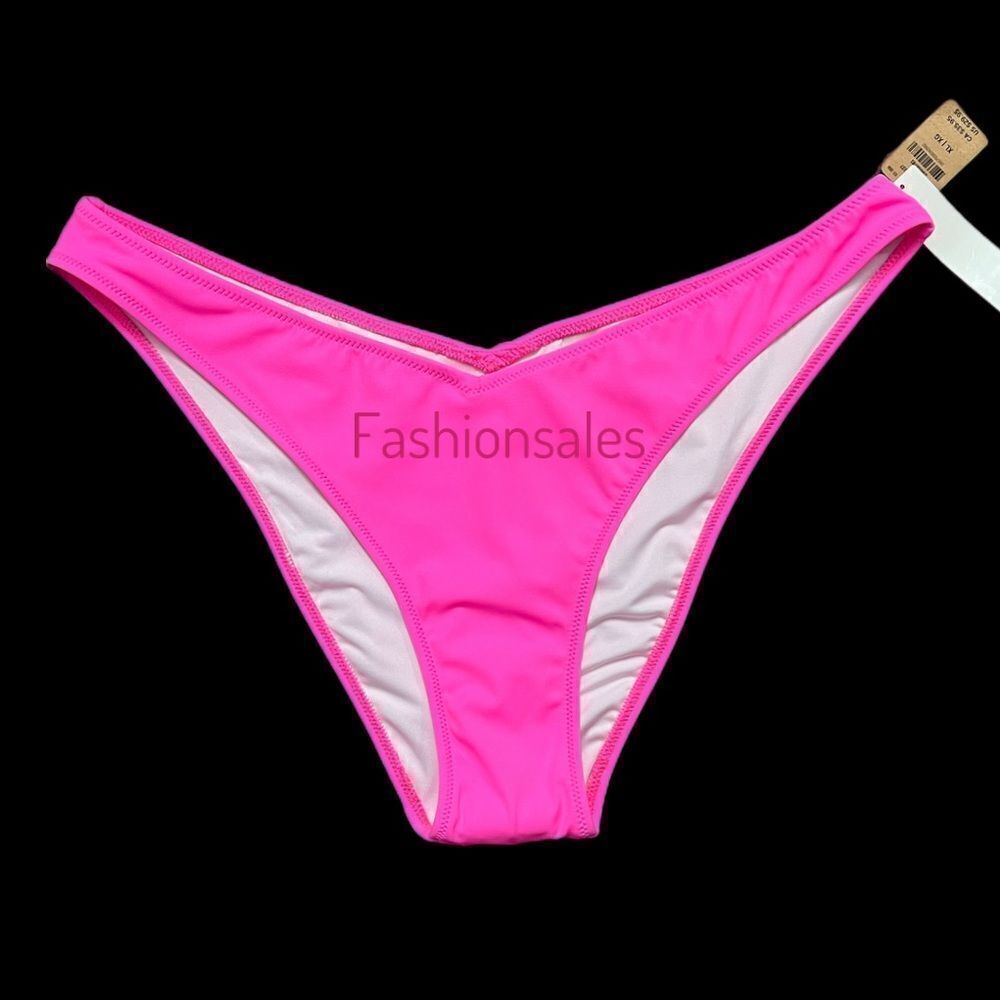 Victoria’s Secret Pink Swim V front and back Bikini Bottoms Pink Xlarge